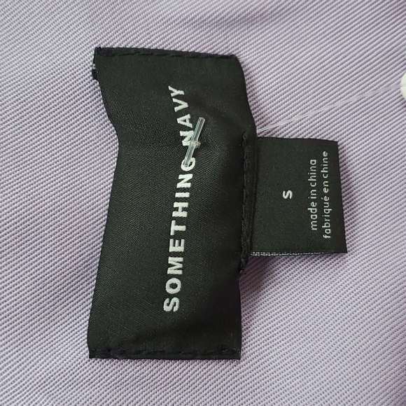 NWOT Something Navy Lilac Light Purple Single Breasted Long Trenchcoat Sz S - Picture 5 of 5